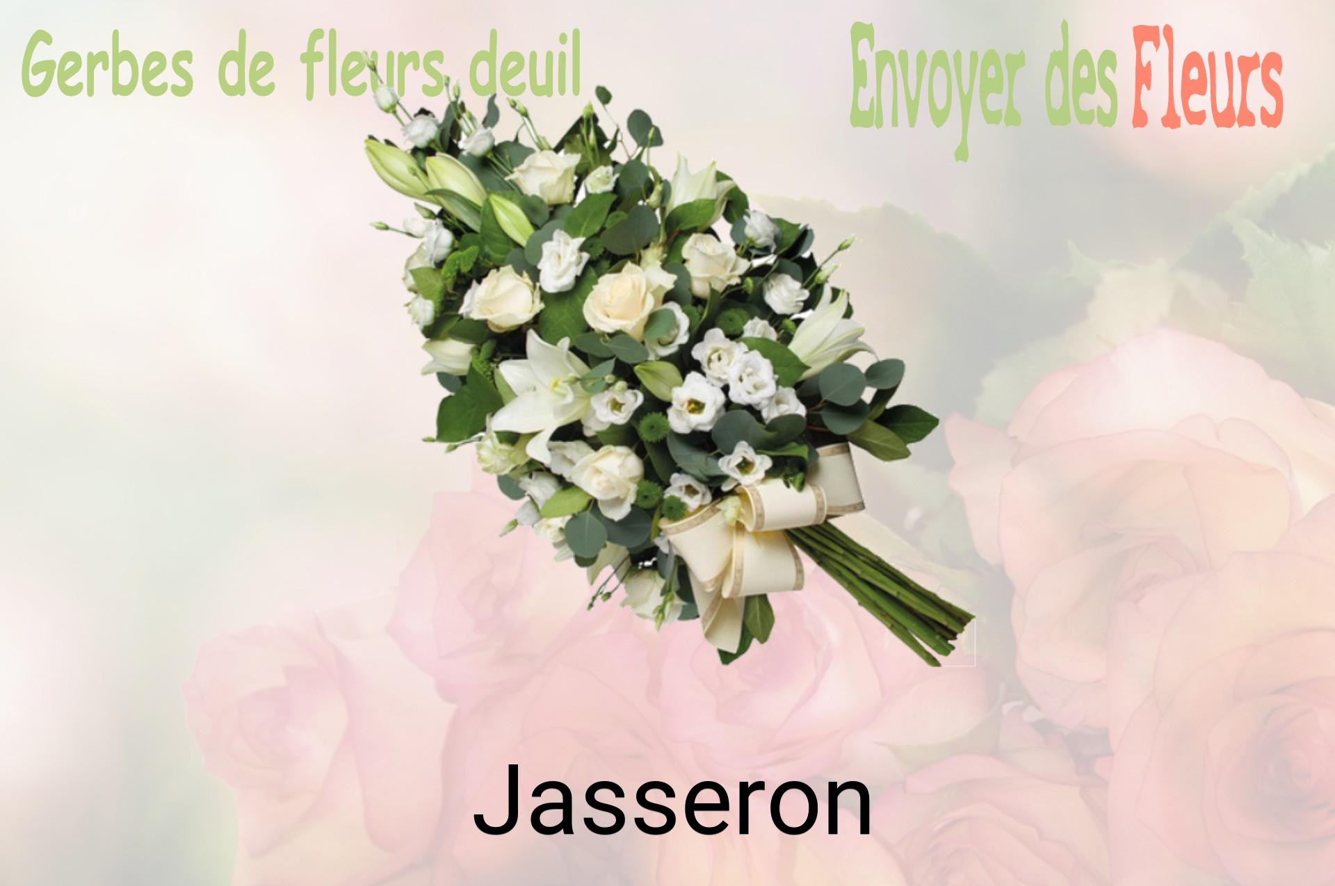 Gerbe de fleurs de deuil livrée à Jasseron